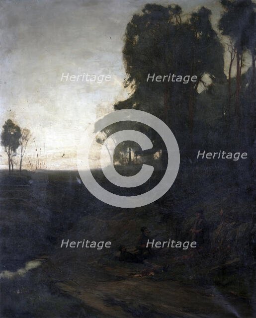 Waiting for darkness, c1880s. Creator: David Farquharson.