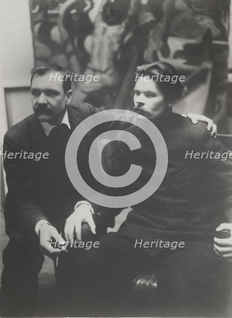 Akseli Gallen-Kallela and Maxim Gorky in Helsinki, c. 1905.