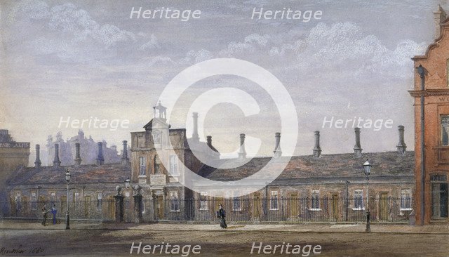 Emery Hill's Almshouses, Rochester Row, Westminster, London, 1880. Artist: John Crowther