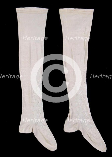 Stockings, French, ca. 1850. Creator: Unknown.