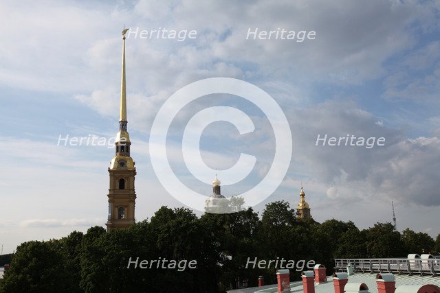 Bell tower, Peter and Paul Cathedral, St Petersburg, Russia, 2011. Artist: Sheldon Marshall