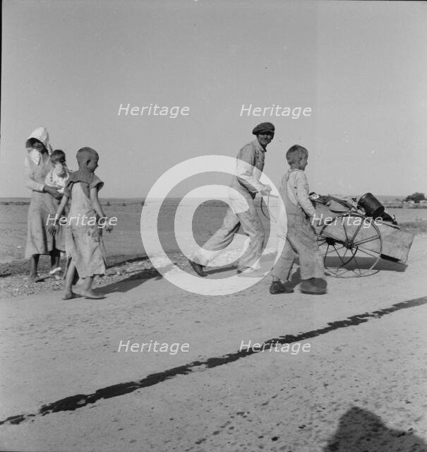 Flood refugee family near Memphis, Texas, 1937. Creator: Dorothea Lange.