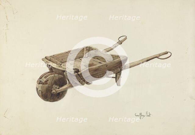 Wheel Barrow, c. 1938. Creator: Geoffrey Holt.
