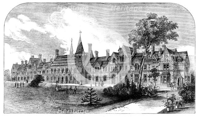 The new grammar school at Reading, 1871. Creator: Unknown.