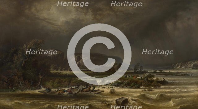 The Meuse at Poilvache, 1873. Creator: Ferdinand Marinus.