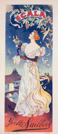 Affiche pour le Concert de la Scala, "Yvette Guilbert"., c1896. Creator: Ferdinand Sigismund Bac.