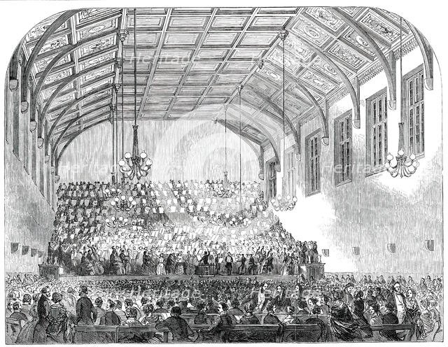 Opening of St. Martin's Hall, Long-Acre, 1850. Creator: Unknown.