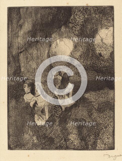 Dancers in the Wings, 1879/1880. Creator: Edgar Degas.