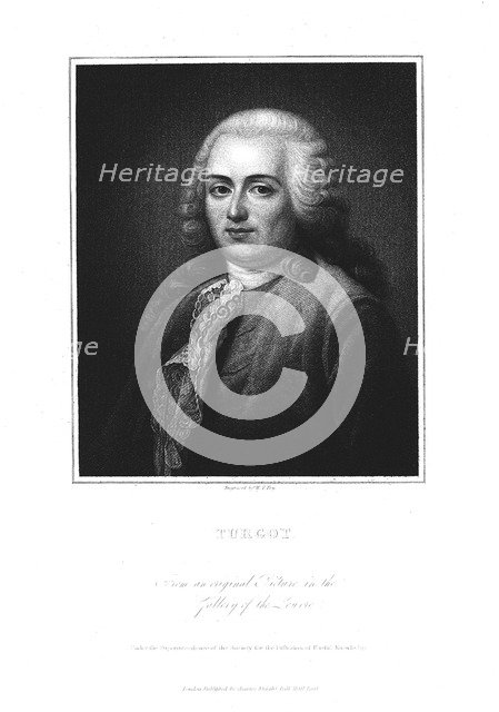 Anne Robert Jacques Turgot, French politician and economist, early 19th century. Artist: William Thomas Fry