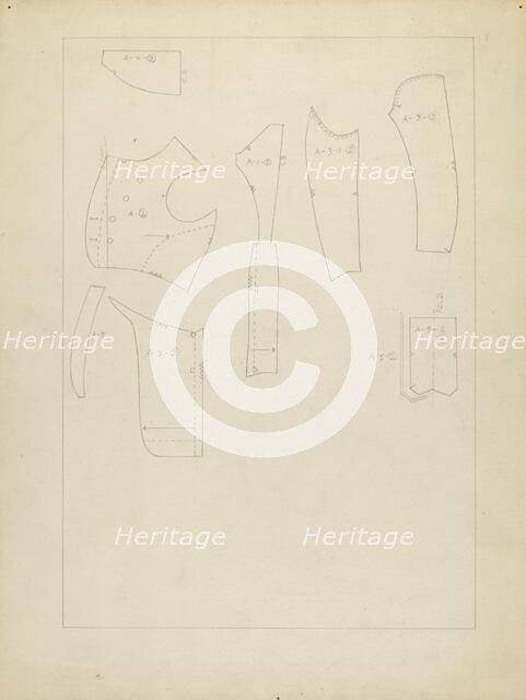 Sugar Merchant's Suit (Pattern), 1935/1942. Creator: Henry De Wolfe.