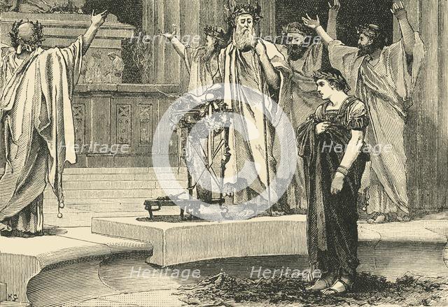 'Alexander at the Temple of Jupiter Ammon', 1890.   Creator: Unknown.