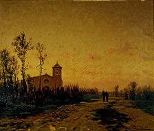  'Twilight Landscape' by Modest Urgell.