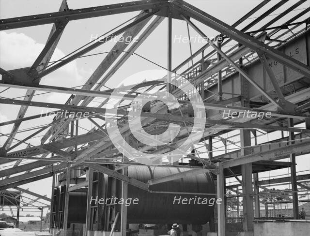Naval stores processing plant under construction, Near Valdosta, Georgia, 1937. Creator: Dorothea Lange.