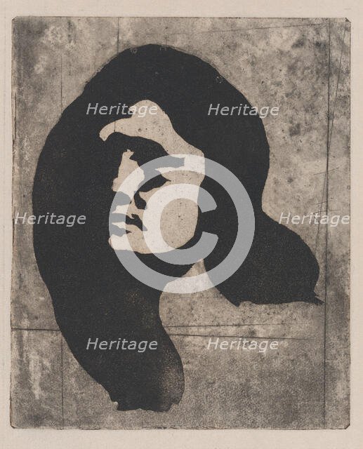 Head of a Woman, ca. 1904. Creator: Eugene Carriere.