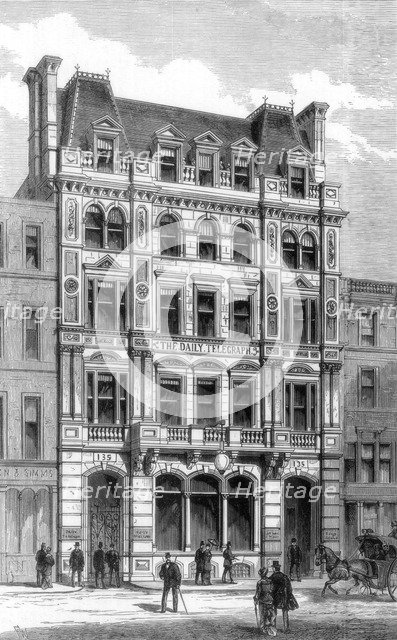 The new offices of the Daily Telegraph, Fleet Street, London, 1882. Artist: Unknown