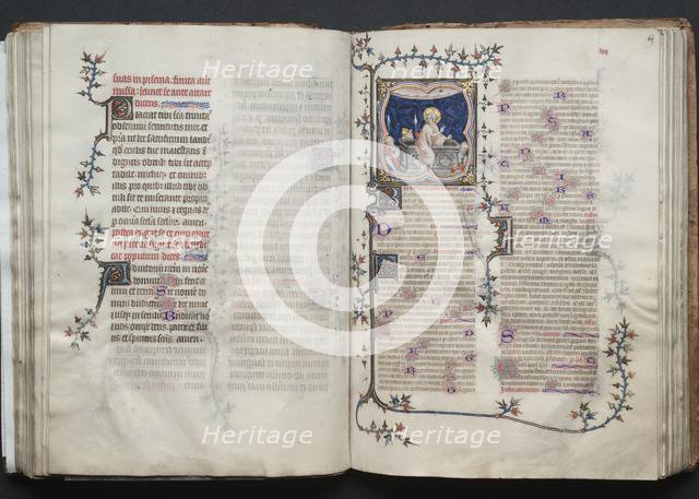 The Gotha Missal: Fol. 68v, Text, c. 1375. Creator: Master of the Boqueteaux (French); Workshop, and.
