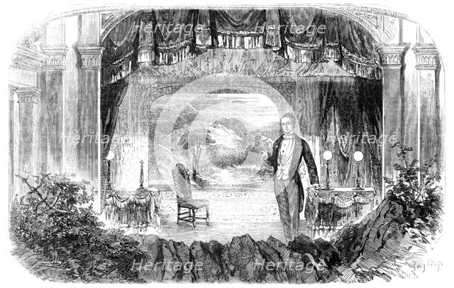 Mr. W. S. Woodin's Entertainment, "The Olio of Oddities" - scene, "The Lakes", 1856.  Creator: Smyth.