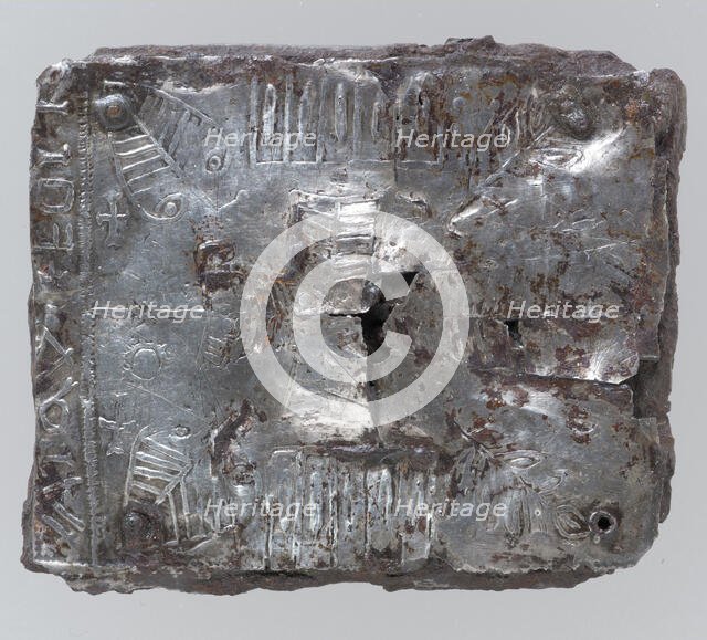 Belt Buckle Attachment Plate, Frankish, late 5th century. Creator: Unknown.