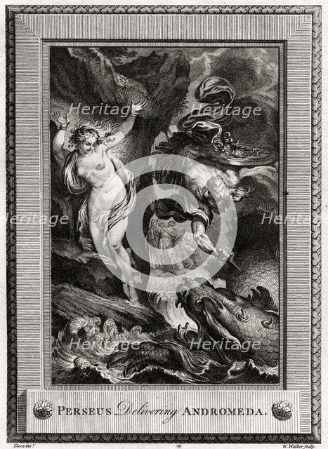 'Perseus Delivering Andromeda', 1775. Artist: W Walker