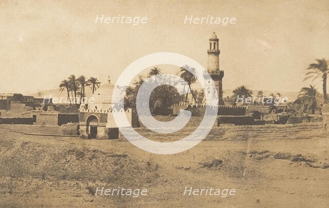 Mosquée d'El-Arif et Tombeau de Mourad-Bey, à Souhadj, 1849-50. Creator: Maxime du Camp.