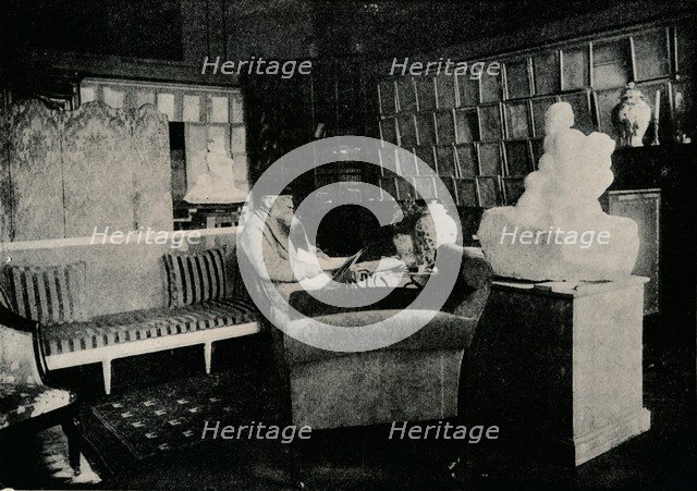 'Auguste Rodin Among His Books At 77 Rue De Varenne', c1900. Artist: Unknown.