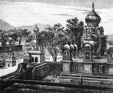'Hindoo Temples in Poonah', c1891. Creator: James Grant.