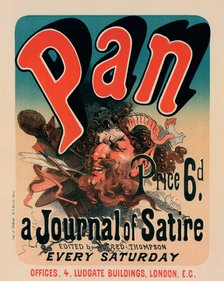 Affiche pour le journal "Pan"., c1897. Creator: Jules Cheret.