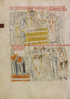 The Opening of Saint Hedwig's Tomb: The Translation of Saint Hedwig's Relics, 1353. Creator: Unknown.