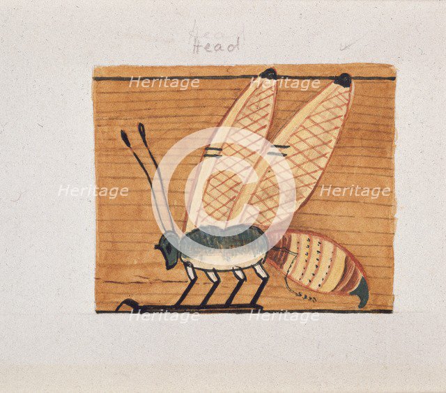 Copy of wall painting,  tomb of Mentuhotpe, Thebes, 20th century. Artist: Anna (Nina) Macpherson Davies.