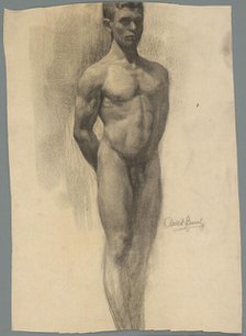 Study of a male nude, 1910-1920. Creator: Emil Alexay-Olexák.