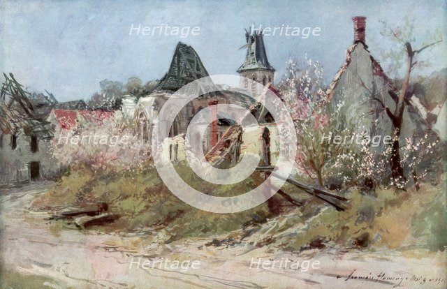 'In the village of Craonnelle, 9th May 1917', 1917, (1926).Artist: Francois Flameng
