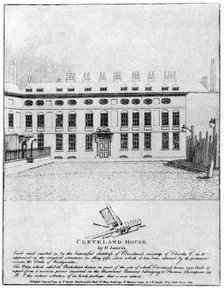 Cleveland House by St James's, London, 1799 (1907). Artist: Unknown