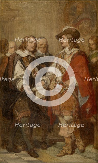 Foundation of the Antwerp Academy by David Teniers II, (c1663), c1860s.. Creator: Nicaise de Keyser.