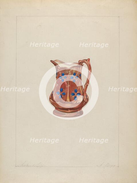 Pitcher, c. 1937. Creator: Arthur Wegg.