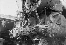 Engine which wrecked Bar Harbor Express, 1913. Creator: Bain News Service.