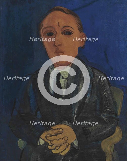 Portrait of the poet François Berthault, 1925. Creator: Dufy, Raoul (1877-1953).