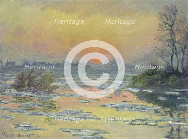 Coucher de Soleil sur la Seine (Sunset on the Seine), 1880.