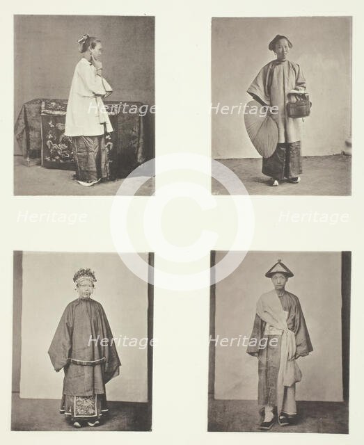 A Canton Lady; The Lady's Maid; A Bride and Bridegroom, c. 1868. Creator: John Thomson.