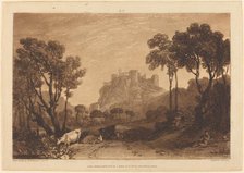 The Castle Above the Meadows, published 1808. Creator: JMW Turner.