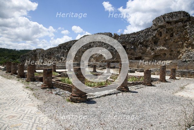 The central peristyle of the House of the Swastika Cross, Conimbriga, Portugal, 2009. Artist: Samuel Magal