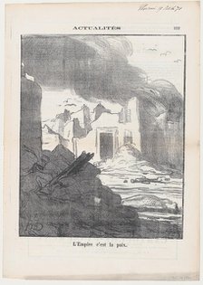 L'Empire c'est la Paix, 1870. Creator: Honore Daumier.