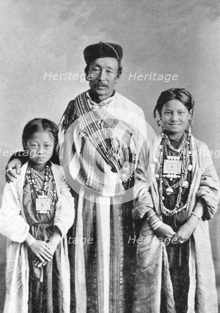 A portrait of Lepchas, West Bengal, India, c1910. Artist: Unknown