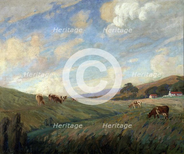 Untitled (landscape), 1918. Creator: Ernest George Hood.