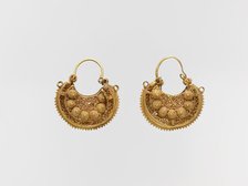 Pair of Earrings, Syria, 11th century. Creator: Unknown.