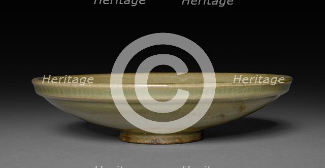 Saucer: Northern Celadon Ware, Yaozhou type, 12th Century. Creator: Unknown.