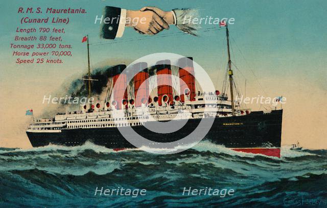 'R.M.S. Mauretania. (Cunard Line)', c1930s. Creator: Unknown.