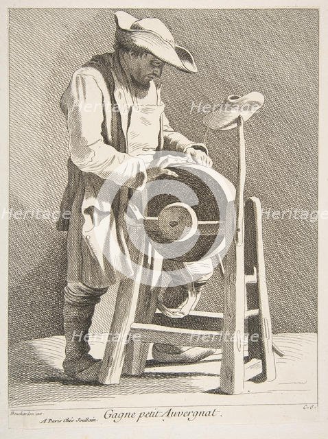 Knife Sharpener, 1742. Creator: Caylus, Anne-Claude-Philippe de.