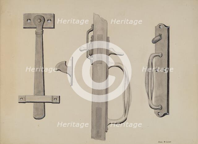 Attic Door Latch, c. 1936. Creator: James M. Lawson.