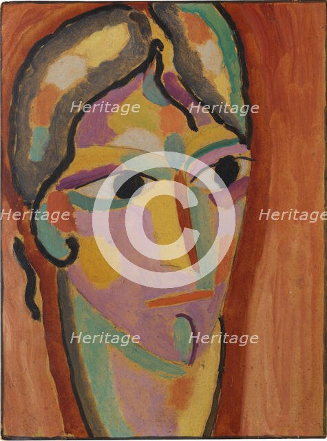 Mystical Head: Despite, c1918. Creator: Javlensky, Alexei, von (1864-1941).