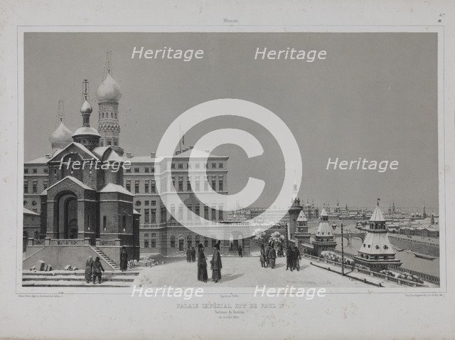 View from the Kremlin Winter Palace and the Church of Our Saviour in the Woods (Spas na Boru) across